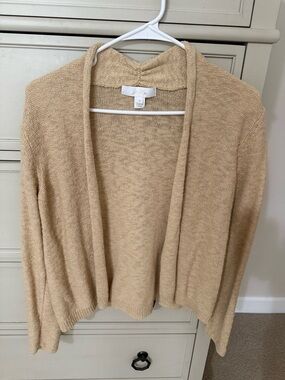 Lilly Pulitzer Faretta Cardigan in Wicker Tan Metallic